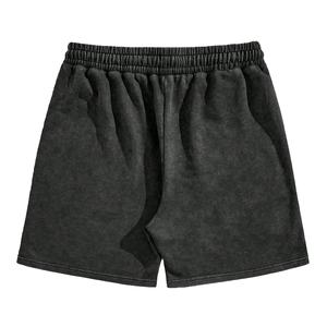 Short cargo décontracté pour homme avec poches à cordon de serrage imprimé lettres lavage à l'acide pour le printemps et l'été-taille moyenne - Product Image 2