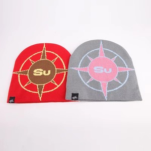 Gorros de Jacquard Personalizados con Logotipo Impreso en Toda la Superficie, Diseño Acrílico Unisex, Estilo Y2K - Product Image 1