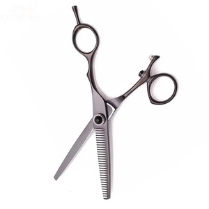 Ciseaux professionnels pour cheveux clairsemés en acier inoxydable 6CR13, 28 dents, pointe affûtée, pour droitiers, manche long en plastique durable - Product Image 3