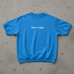 Custom Printed Men's Short Sleeve T-Shirt O-Neck Regular Fit Solid Color Casual Jersey Fabric Front <b>Logo</b> - Product Image 1