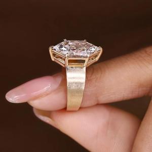 Dutch Marquise Cut Diamond Solitaire Ring with Wide Comfort Fit Band Solid Gold Engagement Ring Modern Minimalist Luxury Ring - Product Image 4