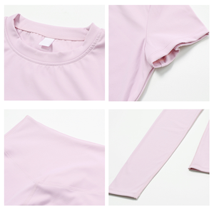 ชุดโยคะผู้หญิงระบายอากาศได้ดี ไซส์ XS สีสันตัดกัน ชุดกีฬาเอวสูงพร้อมกางเกงขาสั้น ให้ความรู้สึกเหมือนไม่ได้ใส่ กระชับรูปร่าง เหมาะสำหรับออกกำลังกายและวิ่ง - Product Image 3