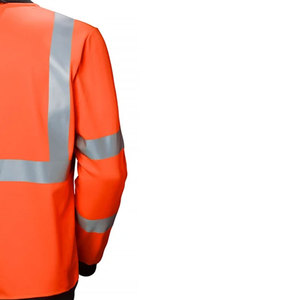 เสื้อกันหนาวแขนยาวสีส้มสำหรับงานก่อสร้าง ปลอดภัย สวมใส่สบาย ผลิตจากโพลีเอสเตอร์ ขายส่ง - Product Image 4