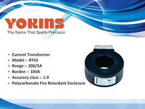 Transformador de Corriente YOKINS 200/5A, CT de 200A para Amperímetro, CT Encapsulado en Policarbonato Redondo RT43 con Terminales - Product Image 3