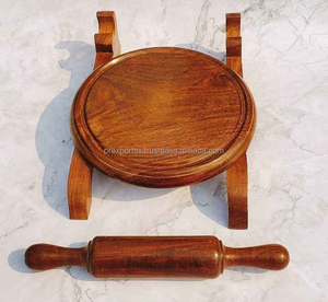 Presse à tortilla en bois fabriquée à la main pour le stockage et le conteneur de nourriture rustique de cuisine - Product Image 3