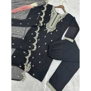 Conjunto de parte superior y Dupatta para mujer con codificación de bordado de secuencia Dori elegante - Product Image 5