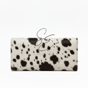 Portefeuille long pour femme en cuir véritable de vache à poils, sculpté à la main motif tournesol, style vintage floral, pochette de cowgirl, OEM - Product Image 5