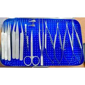 Kit de instrumentos microquirúrgicos para mano, pinza microvascular, set de suturas quirúrgicas, acero inoxidable, calidad estadounidense y europea - Product Image 4