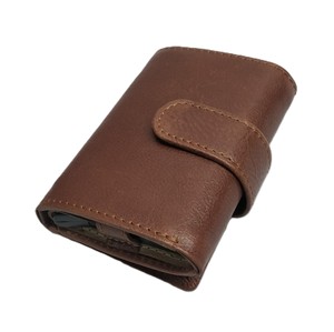 Wholesale Shop Custom Brand Card Holder <b>Metal</b> Push Button <b>Wallet</b> Men Ladies Purse Tri Fold Short Foldable Multifunction Samples - Product Image 6