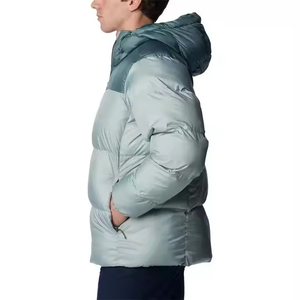 <b>Mens</b> Color Block Puffer <b>Jacket</b> Hooded Quilted Winter Coat Warm Padded Windproof Casual Sports Outerwear Wholesale Clothing - Product Image 3