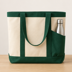 Sacs fourre-tout en toile de coton avec poche et poignée, style classique, impression de logo personnalisé, pour toutes les saisons, décoration de fêtes, cadeau, shopping - Product Image 1