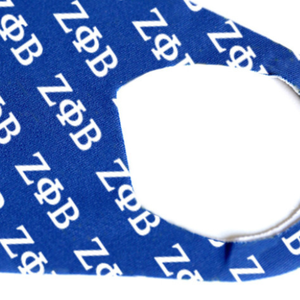 Masque facial 3D respirant Zeta Phi Beta pour l'été, bleu royal, imprimé avec des lettres grecques, léger, réutilisable, en mélange de coton - Product Image 6