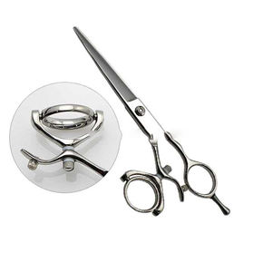 Ciseaux de barbier en acier inoxydable avec poignée pivotante et lame de rasoir - Product Image 5