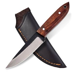 มีดเหล็กคาร์บอน 1095 คุณภาพสูง ตีขึ้นรูปด้วยมือ ดีไซน์วินเทจ ใบมีดแบบดรอปพอยต์ สำหรับล่าสัตว์ ตัดหนัง ใช้งานกลางแจ้ง บุชคราฟท์ แคมป์ปิ้ง สีเขียวมะกอก - Product Image 6