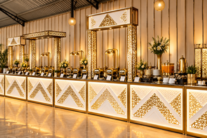 Zyveranta ImperialGild Grand comptoir de buffet de mariage de luxe illuminé - Product Image 5