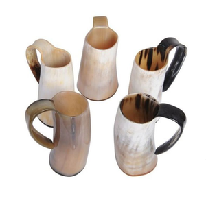 Mug en corne naturelle de taille personnalisée, léger, luxueux, élégant, poli, capacité de 600 ml, style nordique, mug à café, thé, bière - Product Image 5