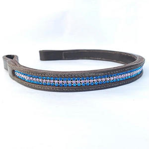 Bracelet de sourcils en cuir fait à la main, de luxe, chaîne vide, incrusté de cristaux, 3 rangées de strass, disponible en toutes les tailles personnalisées - Product Image 5