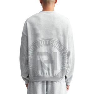 Sudadera de cuello redondo de corte regular, 100% algodón, forro polar, peso pesado, personalizada, estilo urbano, ecológica, digital, para verano - Product Image 3