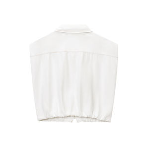 Chaleco Acolchado con Hebillas Metálicas, Cierre de Cinturón, Cuello Redondo, Transpirable, Resistente al Viento, Abrigo Casual de Invierno para Mujer - Product Image 2