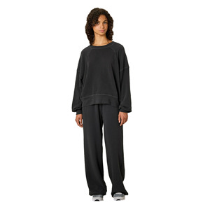 Conjunto Deportivo 2 en 1 para Mujer, con Logotipo Personalizado, 100% Algodón, Secado Rápido, Transpirable, Ecológico, Sudadera de Cuello Redondo y Pantalones Deportivos con Cintura Elástica - Product Image 1