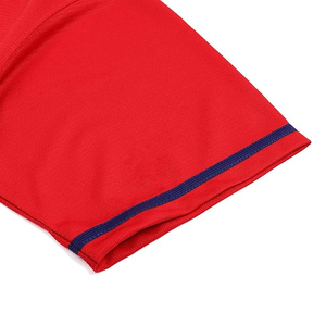 Professional <b>Red</b> Baseball Jersey with Blue Trim Performance Team Uniform Breathable Sportswear - Product Image 3