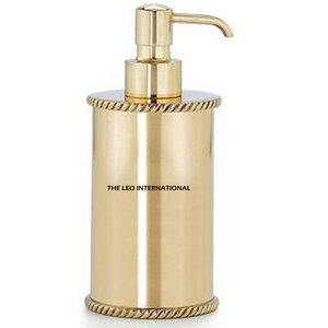 Art Deco Glossy <b>Soap</b> Dispenser Antique Finish Metal <b>Hand</b> Sanitizer Lotion Pump Bottle <b>Refillable</b> Countertop Liquid Bathroom Use - Product Image 1