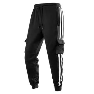 Men Cargo Jogger Pant Lightweight Breathable Anti-Wrinkle Elastic Waist Casual Style Plain Dyed Knitted Nylon/Cotton Sweatpants - Product Image 2