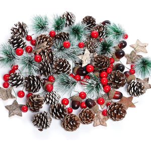Set di 108 Coni di Pino Artificiali e Rami per Decorazioni Alberi di Natale - Product Image 3