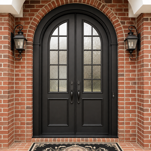 Puerta de Seguridad de Acero con Diseños de Hierro Forjado: Puerta de Entrada Hecha a Mano con Estilo Elegante y Seguridad Confiable - Product Image 2