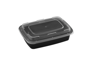 Rectangular Plastic Food <b>Container</b> With Lid Single Compartment Disposable <b>Takeaway</b> Box Minimalist Design 24oz - Product Image 6