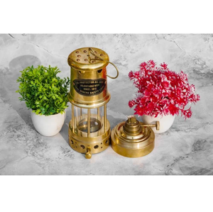 Lanterne à pétrole vintage en laiton de haute qualité, fabriquée à la main en Inde, lampe de sécurité pour mineurs, prix de gros et d'usine abordable - Product Image 6