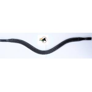 Diadema de cuero de alta calidad para caballo, delgada, con borde brillante y forro acolchado suave para fijación de cristales con remaches, accesorios ecuestres de lujo - Product Image 1