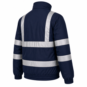 Factory Price Mens Reflective Safety <b>Jacket</b> Zipper Pockets <b>High</b> <b>Visibility</b> Tape Thermal <b>Softshell</b> Coat Wholesale Workwear <b>Jacket</b> - Product Image 6
