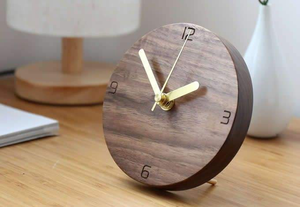 Horloge murale en bois de grande taille pour la décoration intérieure, horloge murale en bois avec cercle découpé au laser pour le salon - Product Image 3