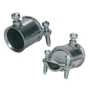 Conector de Acero NM para Conducto, Acoplamiento Combinado de 1/2 Pulgada EMT a 3/8 Pulgadas NM RC38/100 - Product Image 1