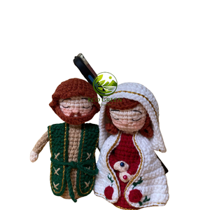 Poupée religieuse Vierge Marie en crochet fait main avec couronne de chapelet, figurine de prière catholique, décoration d'autel à domicile, cadeau, décoration chrétienne - Product Image 4