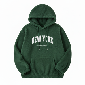 <b>Men's</b> Winter Casual Hooded Fleece Sweatshirt Cotton Washed Knitted Anti-Pilling Regular Fit Pocket Custom Logo Front - Product Image 4