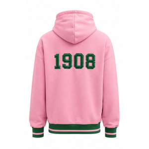เสื้อฮู้ดสีชมพูเขียว Alpha Kapa Alpha AKA เสื้อสเวตเชิ้ตชมรมนักศึกษา ตัวอักษรกรีก เสื้อผ้าลำลองสวมใส่สบาย - Product Image 6