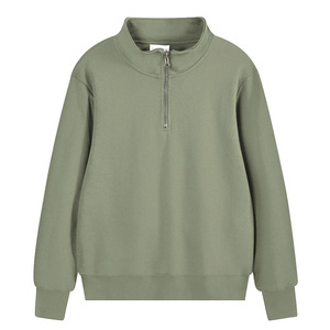 2026 Autumn Winter Collection Men's 1/4 Zip Regular Fit <b>Stand</b> <b>Drop</b> Shoulder Loose Windproof Unlined Polyester/Cotton Waterproof - Product Image 2