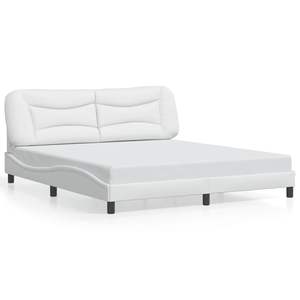Cadre de lit en similicuir Hvar blanc 72"x83.9" sans matelas, lits rembourrés - Product Image 2