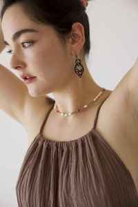 Bohemian Brown Tie Dye Cotton Long Dress Casual <b>Spaghetti</b> <b>Strap</b> Summer Vacation Sundress for women - Product Image 4