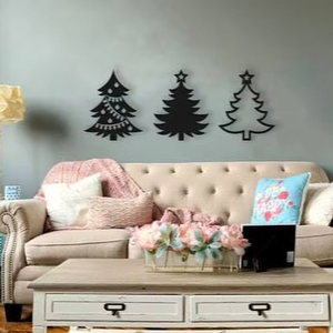 Wooden mdf laser cut christmas <b>tree</b> design set of 3 new top seller new design - trending here - Product Image 1