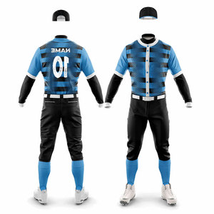 Customized Training Sportswear Athletic Uniform <b>Baseball</b> Trendy Kits Button Up Jersey with Compression Pants 100% Polyester - Product Image 4
