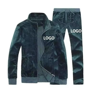 Conjunto Deportivo de Terciopelo para Hombre y Mujer, Chaqueta y Pantalones Deportivos, Color Rojo, Ecológico - Product Image 5