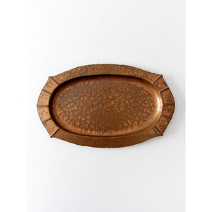 Glam Oval Shape Copper Hammered Food Serving <b>Tray</b> For Home Kitchenware Tabletop <b>Snacks</b> & Drinks Serving <b>Trays</b> - Product Image 2