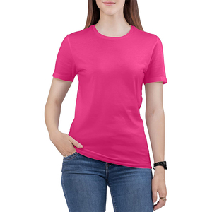 <b>Women's</b> <b>Yellow</b> Crew Neck Short Sleeve <b>T</b>-<b>Shirt</b> Regular Fit Solid Color Casual 100% Cotton Breathable Eco-Friendly Anti-UV Spring - Product Image 1