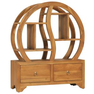 Étagère Yin Yang en bois de teck naturel pour salon - Product Image 1