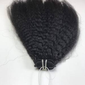 Prix usine 100% brut vierge vietnamien trame humaine perruque de dentelle crépus droite couleur naturelle Super Double dessiné Extensions de cheveux - Product Image 2