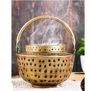 Superior Quality Customized Size Brass Gold Plated Incense Burner Fantastic Design Classic <b>Bakhoor</b> <b>Oud</b> Burner - Product Image 1