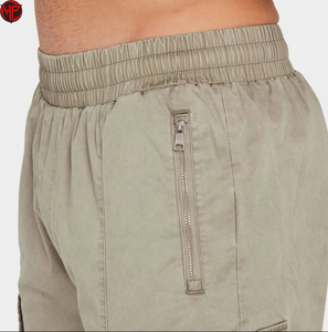 Pantalones Cargo de Lona de Algodón de Cintura Alta para Hombre, Talla y Logotipo Personalizados, Pantalones de Trabajo Utilitarios con Múltiples Bolsillos y Estilo Desgastado - Product Image 6